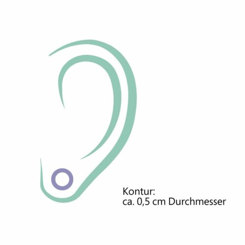 Silber Ohrstecker Umiwi Darstellung Form Kontur