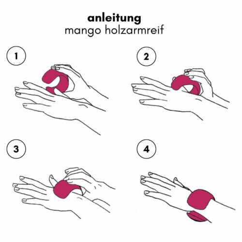 Anleitung Mangoholz armreif
