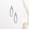 Silber Ohrringe - Blatt gross