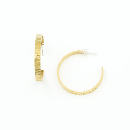 Große Messing Creolen 'círculo' gestrichen