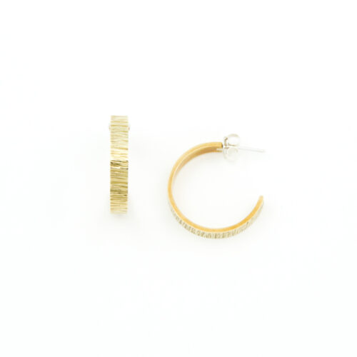 Mittlere Messing Creolen 'círculo' gestrichen