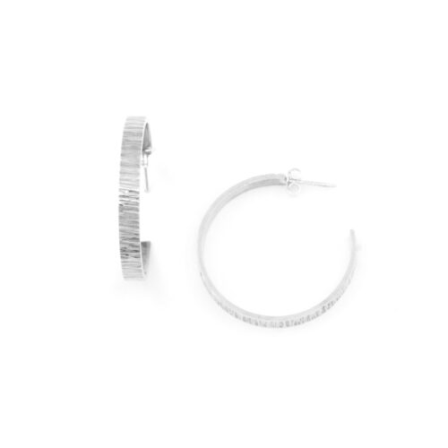 Große Silber Creolen 'círculo' gestrichen