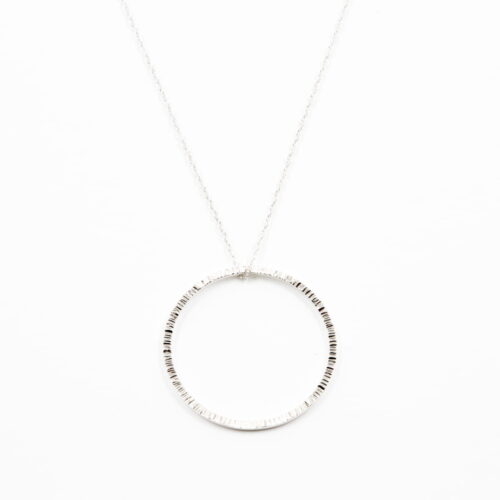 Silber Kettenanhänger 'Structural' gestrichen XL