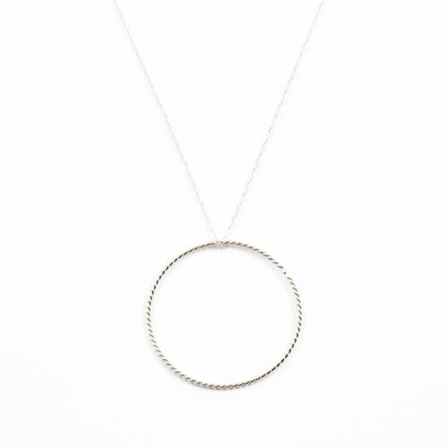 Silber Kettenanhänger 'Structural' gezwirbelt XL