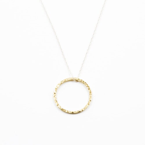 Messing Kettenanhänger 'Structural' gehämmert L