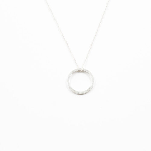 Silber Kettenanhänger 'Structural' gehämmert M