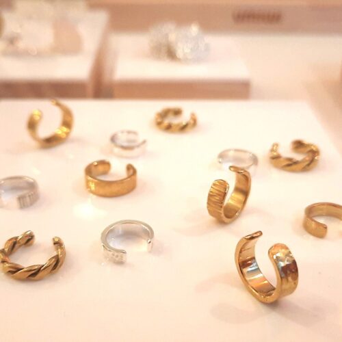 Silber Ear Cuff 'Structural' glatt