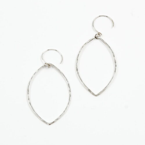 Ohrringe ‚Elementos‘ - Silber, Einfach Blatt
